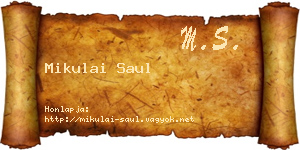 Mikulai Saul névjegykártya